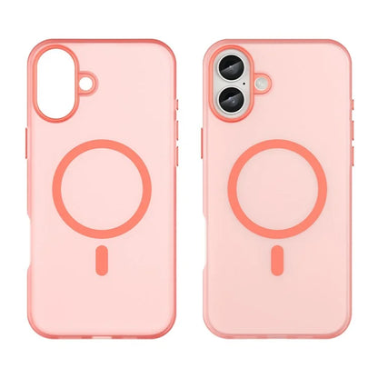For iPhone 16 Plus Case Compatible with MagSafe TPU + PC Slim Matte Translucent Phone Cover