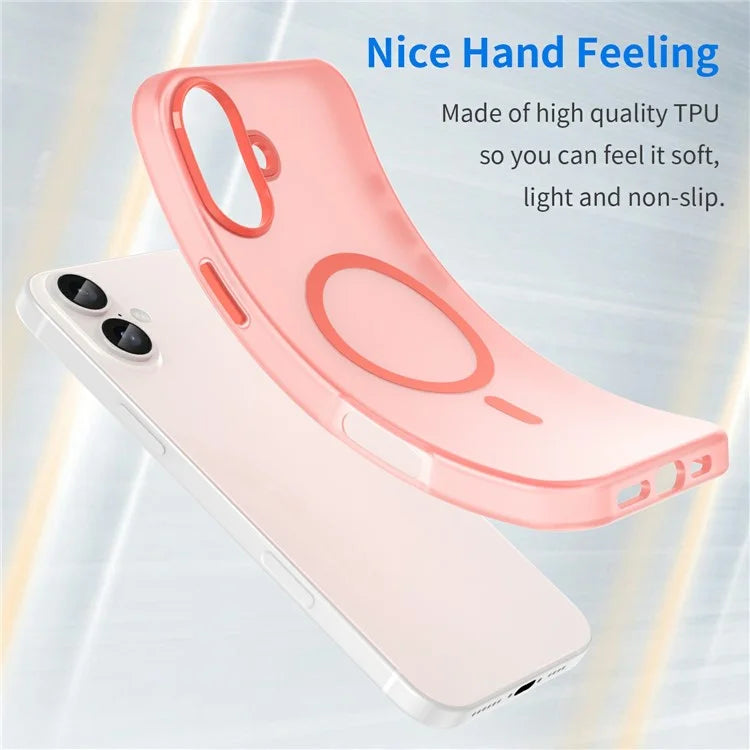 For iPhone 16 Plus Case Compatible with MagSafe TPU + PC Slim Matte Translucent Phone Cover