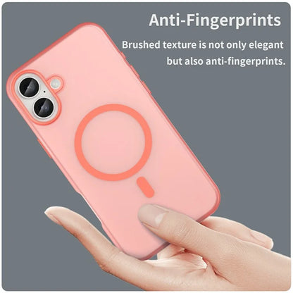 For iPhone 16 Plus Case Compatible with MagSafe TPU + PC Slim Matte Translucent Phone Cover