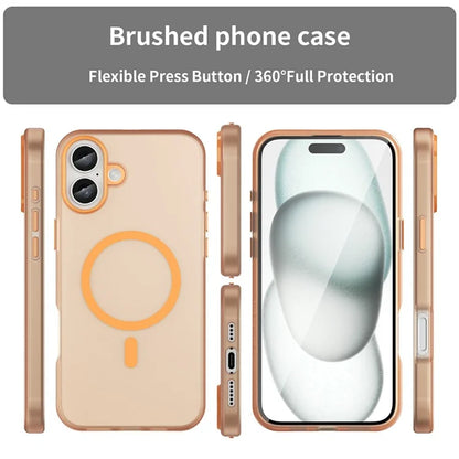For iPhone 16 Plus Case Compatible with MagSafe TPU + PC Slim Matte Translucent Phone Cover