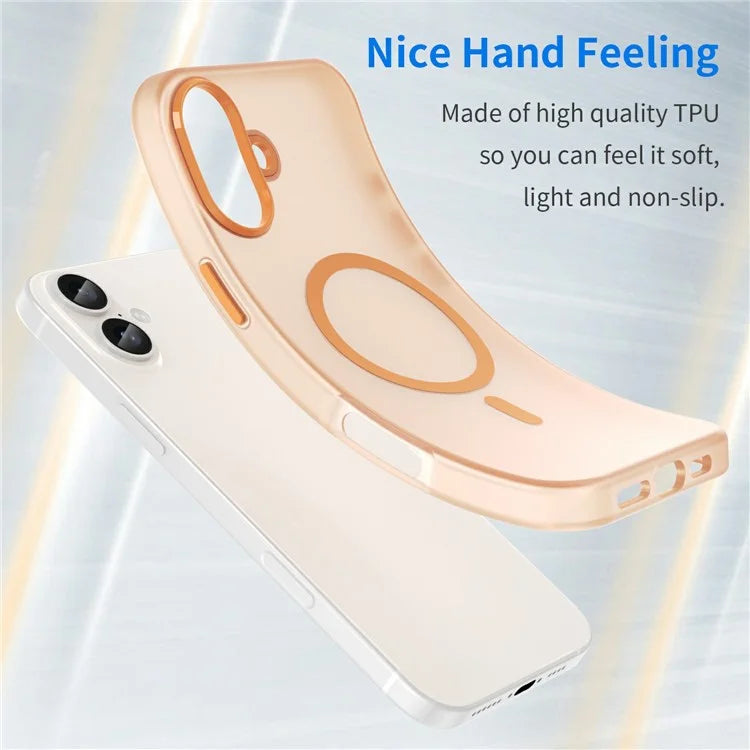 For iPhone 16 Plus Case Compatible with MagSafe TPU + PC Slim Matte Translucent Phone Cover
