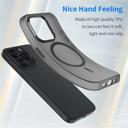 For iPhone 16 Pro Max Case Compatible with MagSafe TPU + PC Slim Matte Translucent Phone Cover