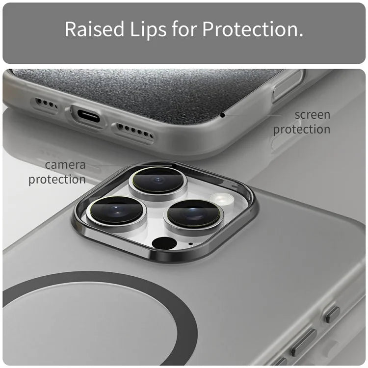 For iPhone 16 Pro Max Case Compatible with MagSafe TPU + PC Slim Matte Translucent Phone Cover