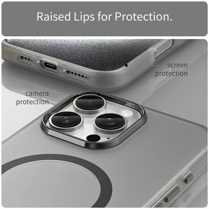 For iPhone 16 Pro Max Case Compatible with MagSafe TPU + PC Slim Matte Translucent Phone Cover