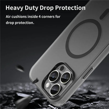 For iPhone 16 Pro Max Case Compatible with MagSafe TPU + PC Slim Matte Translucent Phone Cover