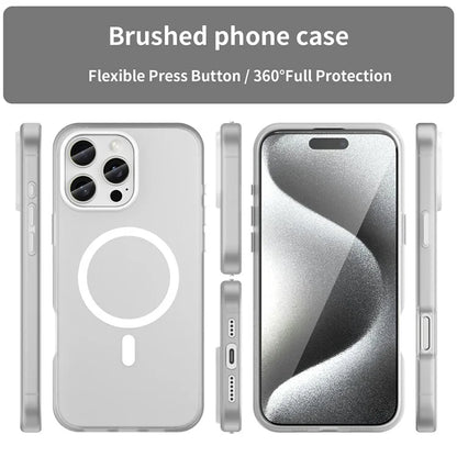 For iPhone 16 Pro Max Case Compatible with MagSafe TPU + PC Slim Matte Translucent Phone Cover