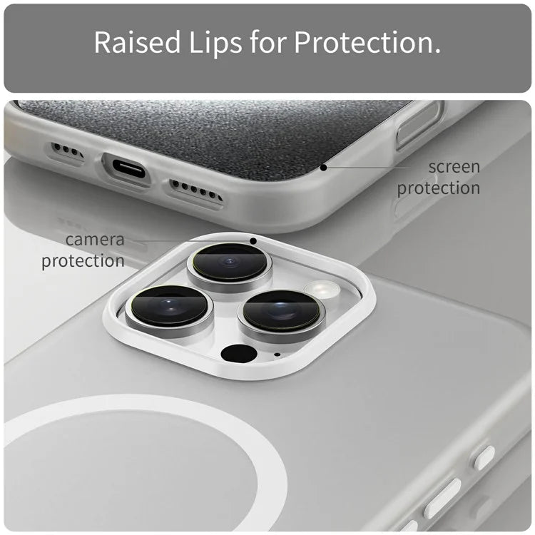 For iPhone 16 Pro Max Case Compatible with MagSafe TPU + PC Slim Matte Translucent Phone Cover