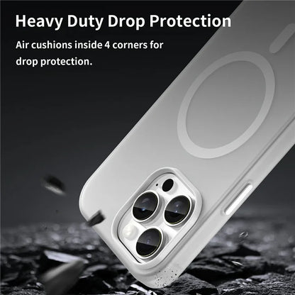 For iPhone 16 Pro Max Case Compatible with MagSafe TPU + PC Slim Matte Translucent Phone Cover