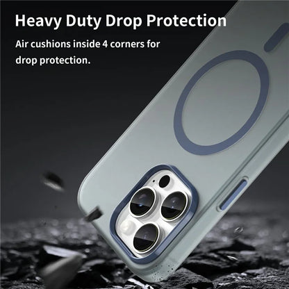 For iPhone 16 Pro Max Case Compatible with MagSafe TPU + PC Slim Matte Translucent Phone Cover