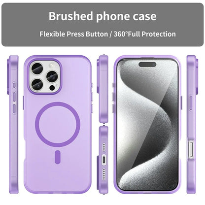 For iPhone 16 Pro Max Case Compatible with MagSafe TPU + PC Slim Matte Translucent Phone Cover