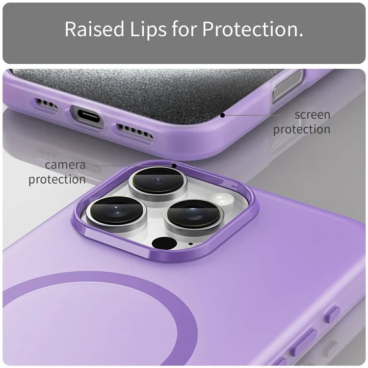 For iPhone 16 Pro Max Case Compatible with MagSafe TPU + PC Slim Matte Translucent Phone Cover