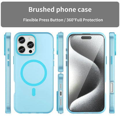 For iPhone 16 Pro Max Case Compatible with MagSafe TPU + PC Slim Matte Translucent Phone Cover