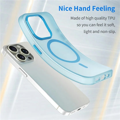 For iPhone 16 Pro Max Case Compatible with MagSafe TPU + PC Slim Matte Translucent Phone Cover