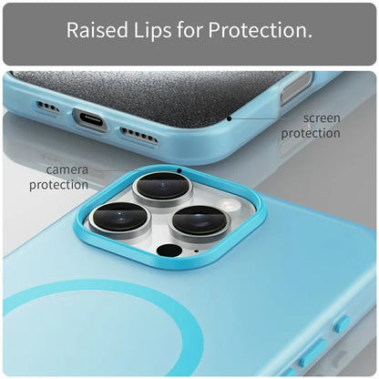 For iPhone 16 Pro Max Case Compatible with MagSafe TPU + PC Slim Matte Translucent Phone Cover