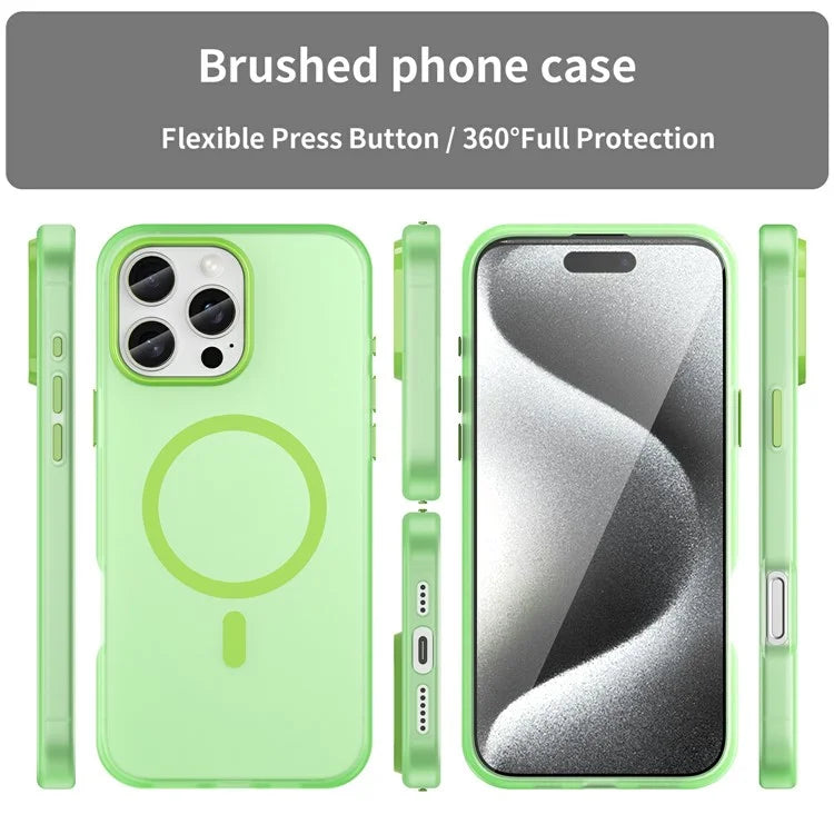 For iPhone 16 Pro Max Case Compatible with MagSafe TPU + PC Slim Matte Translucent Phone Cover