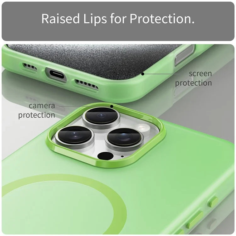 For iPhone 16 Pro Max Case Compatible with MagSafe TPU + PC Slim Matte Translucent Phone Cover