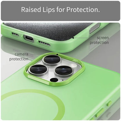 For iPhone 16 Pro Max Case Compatible with MagSafe TPU + PC Slim Matte Translucent Phone Cover