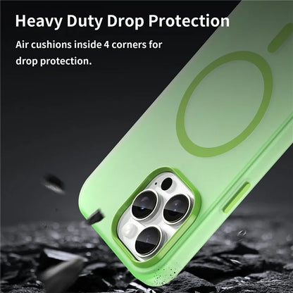 For iPhone 16 Pro Max Case Compatible with MagSafe TPU + PC Slim Matte Translucent Phone Cover