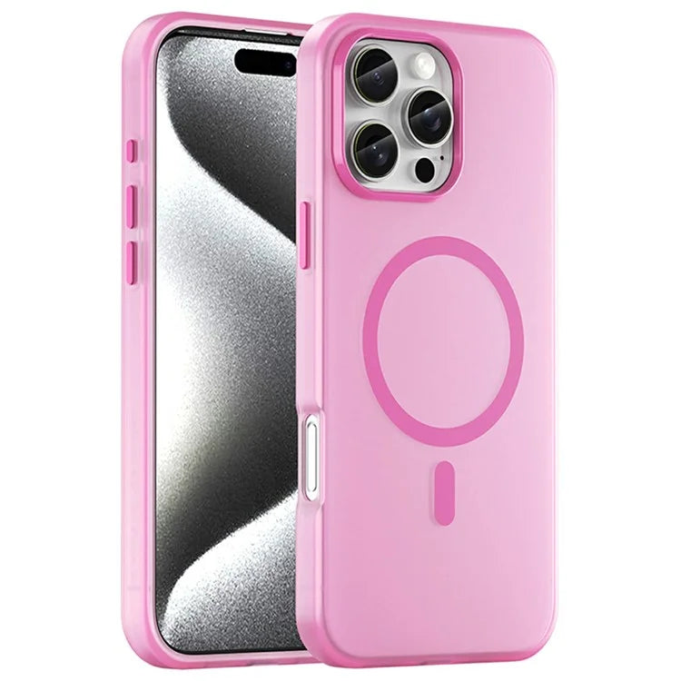 For iPhone 16 Pro Max Case Compatible with MagSafe TPU + PC Slim Matte Translucent Phone Cover