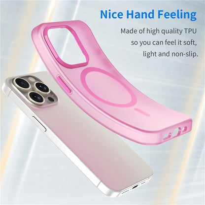 For iPhone 16 Pro Max Case Compatible with MagSafe TPU + PC Slim Matte Translucent Phone Cover