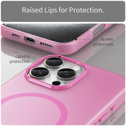 For iPhone 16 Pro Max Case Compatible with MagSafe TPU + PC Slim Matte Translucent Phone Cover