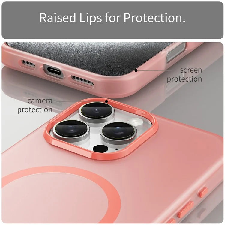 For iPhone 16 Pro Max Case Compatible with MagSafe TPU + PC Slim Matte Translucent Phone Cover