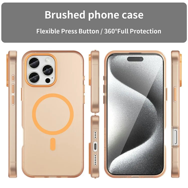 For iPhone 16 Pro Max Case Compatible with MagSafe TPU + PC Slim Matte Translucent Phone Cover