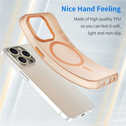 For iPhone 16 Pro Max Case Compatible with MagSafe TPU + PC Slim Matte Translucent Phone Cover
