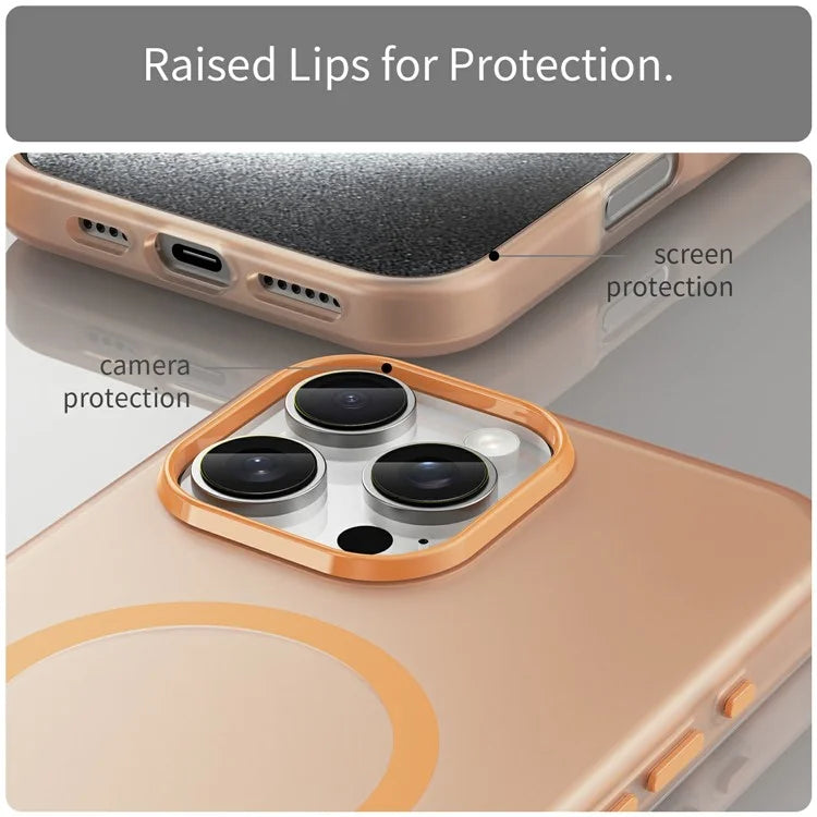 For iPhone 16 Pro Max Case Compatible with MagSafe TPU + PC Slim Matte Translucent Phone Cover