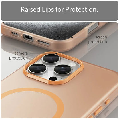 For iPhone 16 Pro Max Case Compatible with MagSafe TPU + PC Slim Matte Translucent Phone Cover