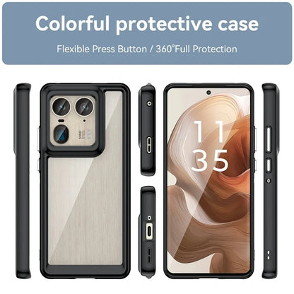 For Motorola Edge 50 Ultra 5G / Moto X50 Ultra 5G Case TPU +Acrylic Protective Clear Phone Cover