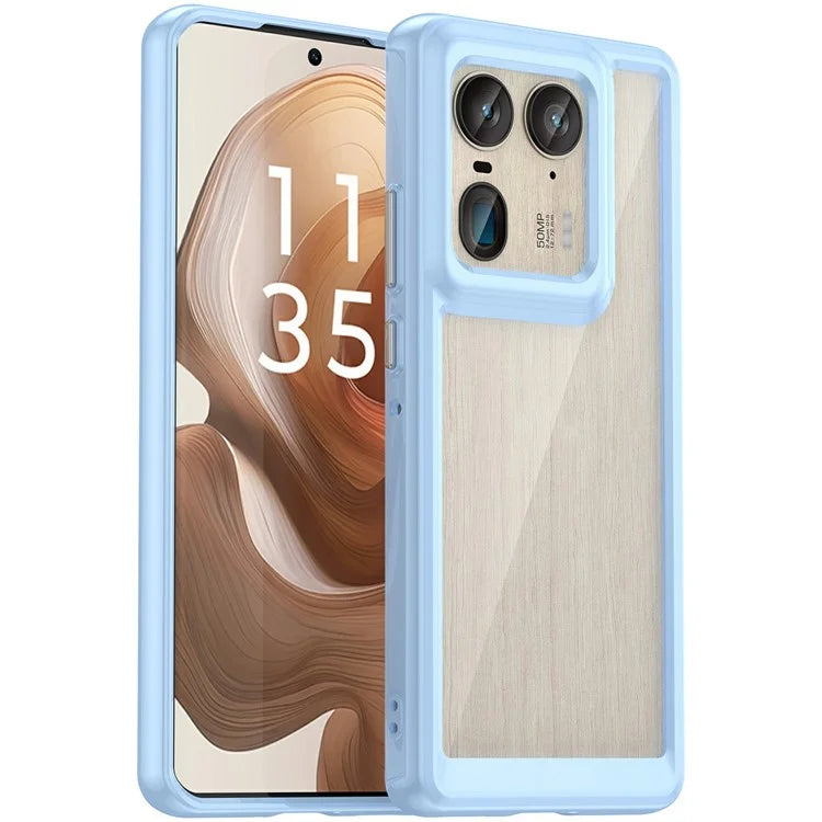 For Motorola Edge 50 Ultra 5G / Moto X50 Ultra 5G Case TPU +Acrylic Protective Clear Phone Cover