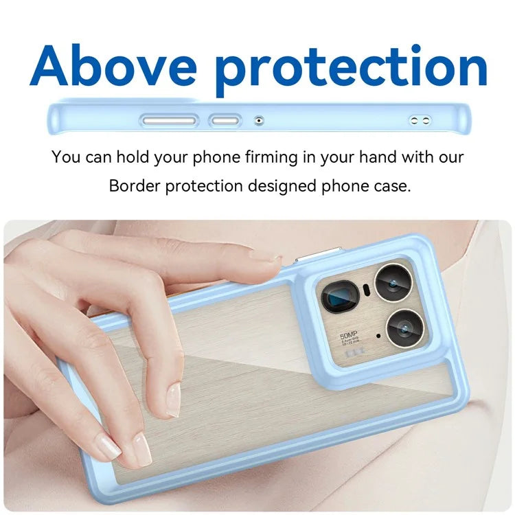 For Motorola Edge 50 Ultra 5G / Moto X50 Ultra 5G Case TPU +Acrylic Protective Clear Phone Cover