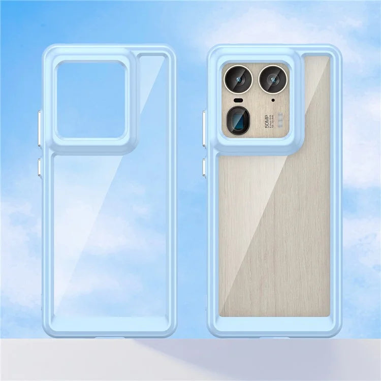 For Motorola Edge 50 Ultra 5G / Moto X50 Ultra 5G Case TPU +Acrylic Protective Clear Phone Cover