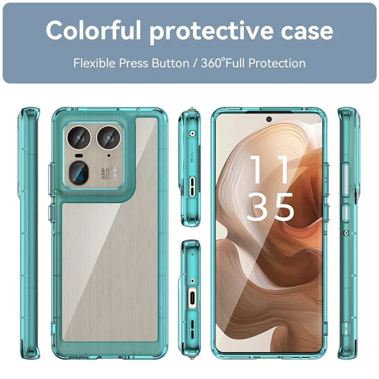 For Motorola Edge 50 Ultra 5G / Moto X50 Ultra 5G Case TPU +Acrylic Protective Clear Phone Cover