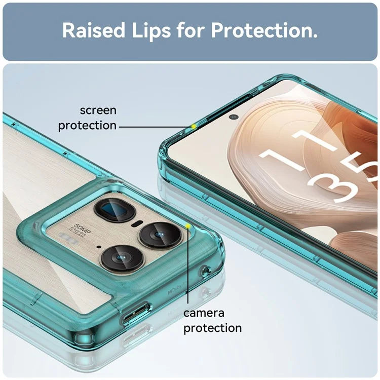 For Motorola Edge 50 Ultra 5G / Moto X50 Ultra 5G Case TPU +Acrylic Protective Clear Phone Cover