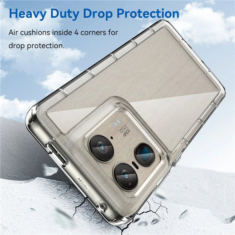 For Motorola Edge 50 Ultra 5G / Moto X50 Ultra 5G Case TPU +Acrylic Protective Clear Phone Cover