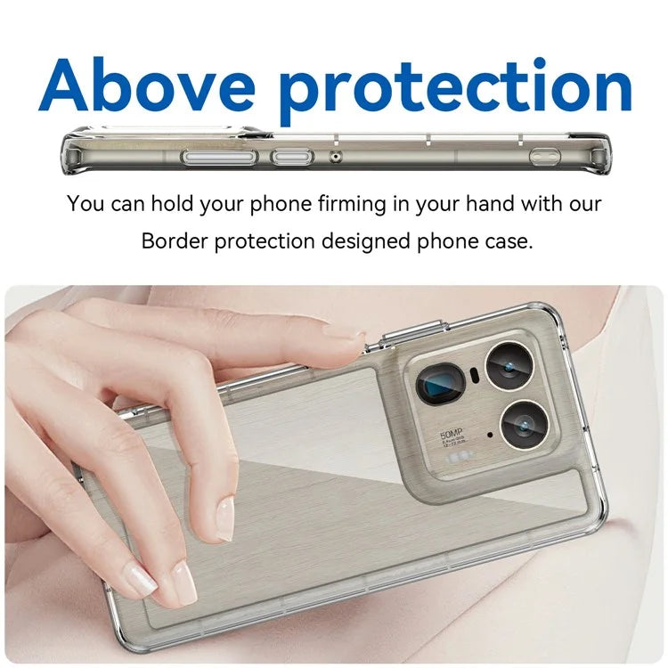 For Motorola Edge 50 Ultra 5G / Moto X50 Ultra 5G Case TPU +Acrylic Protective Clear Phone Cover