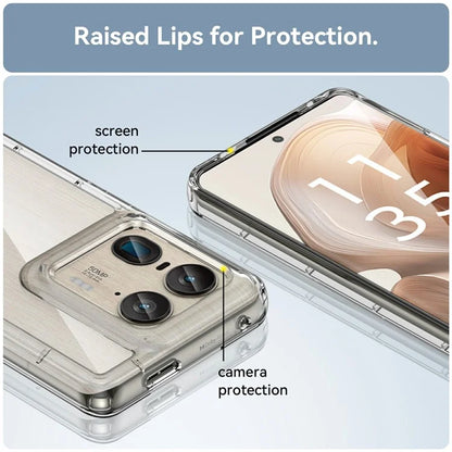 For Motorola Edge 50 Ultra 5G / Moto X50 Ultra 5G Case TPU +Acrylic Protective Clear Phone Cover