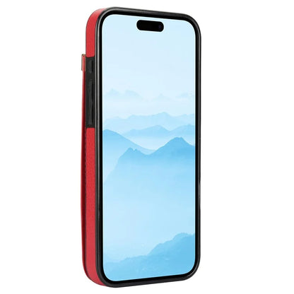 For iPhone 16 Case TPU+PU Leather Hardware Decor Phone Cover with Card Holder