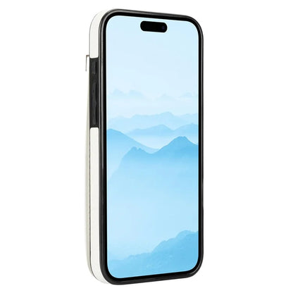 For iPhone 16 Case TPU+PU Leather Hardware Decor Phone Cover with Card Holder