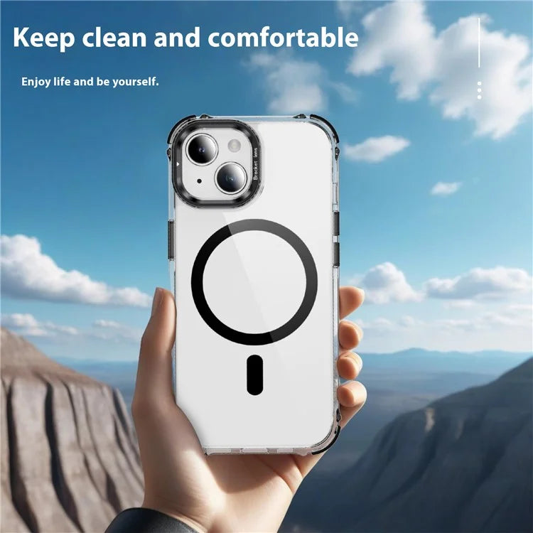 For iPhone 14 Case with Lens Kickstand Drop-Proof Phone Cover Compatible with MagSafe