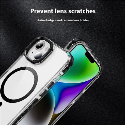 For iPhone 14 Case with Lens Kickstand Drop-Proof Phone Cover Compatible with MagSafe