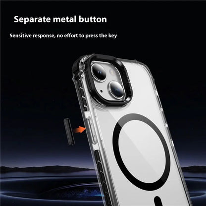For iPhone 14 Case with Lens Kickstand Drop-Proof Phone Cover Compatible with MagSafe