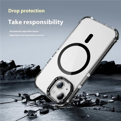 For iPhone 14 Case with Lens Kickstand Drop-Proof Phone Cover Compatible with MagSafe