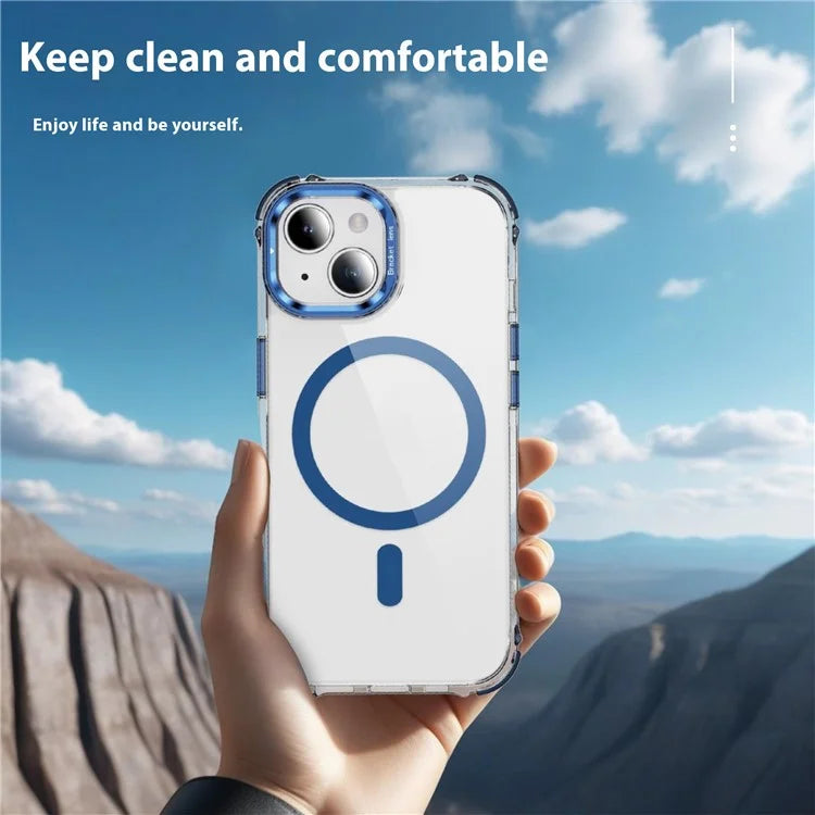 For iPhone 14 Case with Lens Kickstand Drop-Proof Phone Cover Compatible with MagSafe