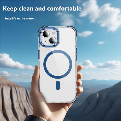 For iPhone 14 Case with Lens Kickstand Drop-Proof Phone Cover Compatible with MagSafe