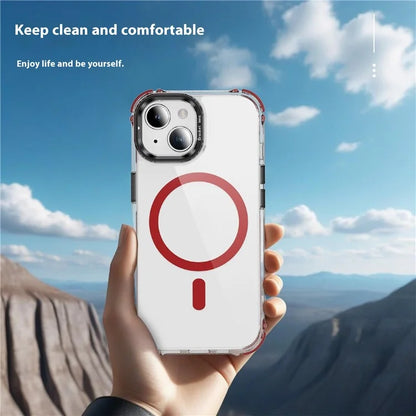 For iPhone 14 Case with Lens Kickstand Drop-Proof Phone Cover Compatible with MagSafe