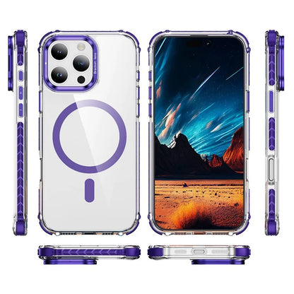 For iPhone 16 Pro Case with Lens Kickstand Drop-Proof Phone Cover Compatible with MagSafe