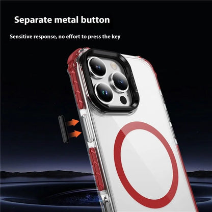 For iPhone 16 Pro Case with Lens Kickstand Drop-Proof Phone Cover Compatible with MagSafe